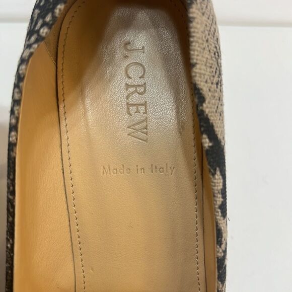 J.Crew Black White Gray 57046 / Mona Printed Pumps made in Italy women’s 10 - Picture 3 of 12